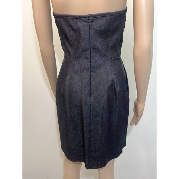 Rag & Bone Women's Denim Black Dress With Pockets Strapless Size 4 - Picture 7 of 9